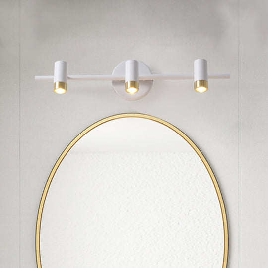 Leila Simplicity Meets Functionality: White 3 - Arm Led Vanity Light