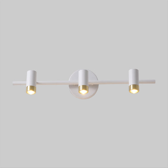 Leila Simplicity Meets Functionality: White 3 - Arm Led Vanity Light