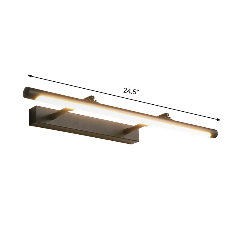 Modern Elegance Meets Warmth: Black Minimalist Led Vanity Light