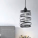 Amy Modern Black Pendant - Industrial Swirl Design Lighting