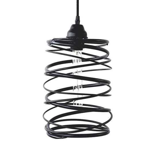 Amy Modern Black Pendant - Industrial Swirl Design Lighting