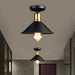 Mary Enchanting Conic Semi - Flush: Vintage Charm Meets Modern Style Black