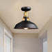 Journee Retro Chic Flushmount Light Black