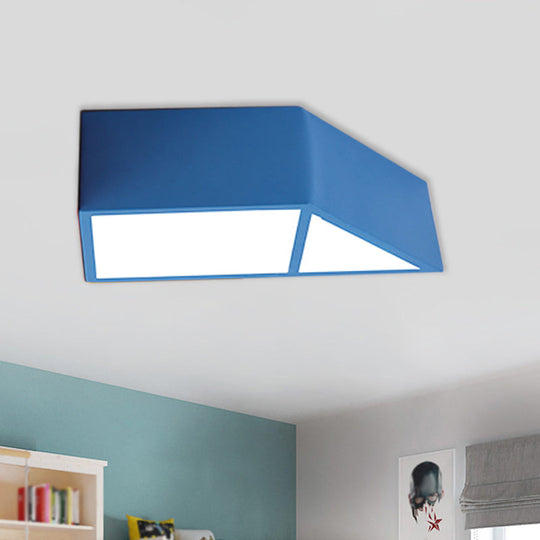 Brooke Playful Trapezoid Ceiling Lamp: Brighten Your Child’s Room With Fun Colors Blue Light