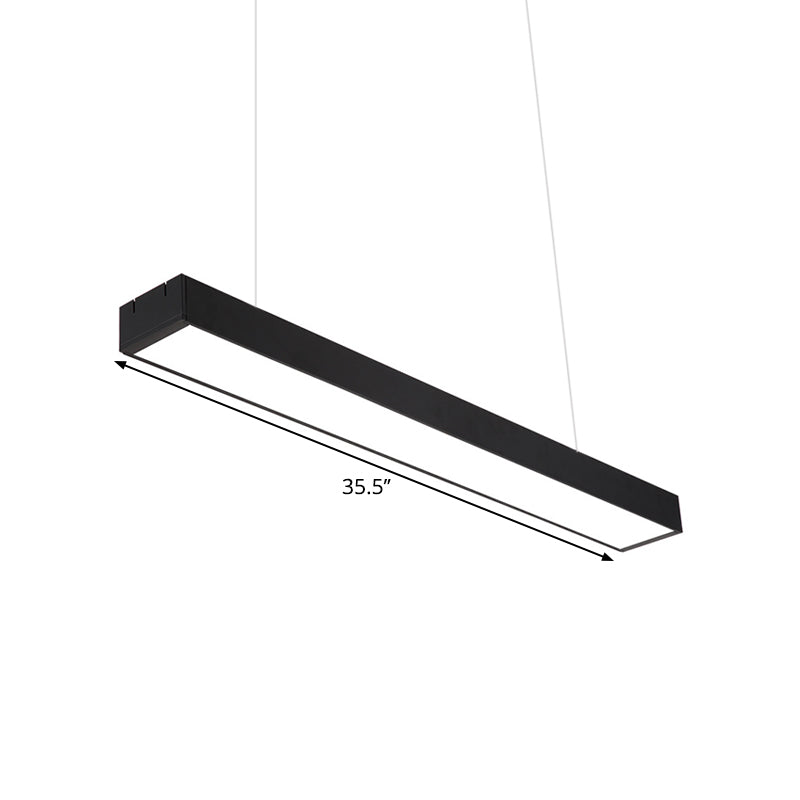 Sleek Black Contemporary Led Ceiling Light - Available In 3 Widths Pendant Lights