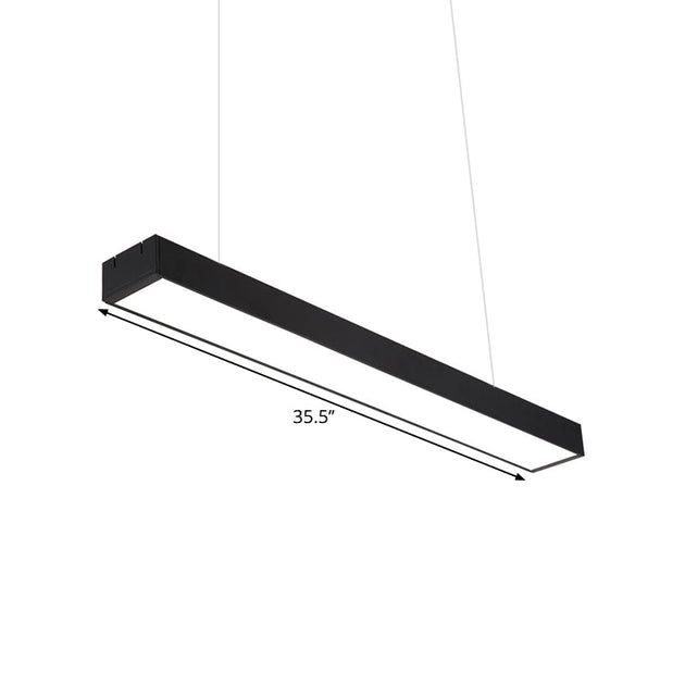 Sleek Black Contemporary Led Ceiling Light - Available In 3 Widths Pendant Lights