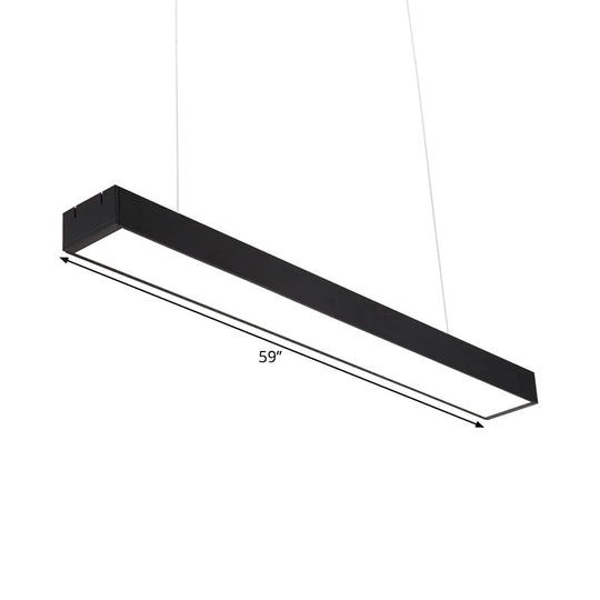 Sleek Black Contemporary Led Ceiling Light - Available In 3 Widths Pendant Lights