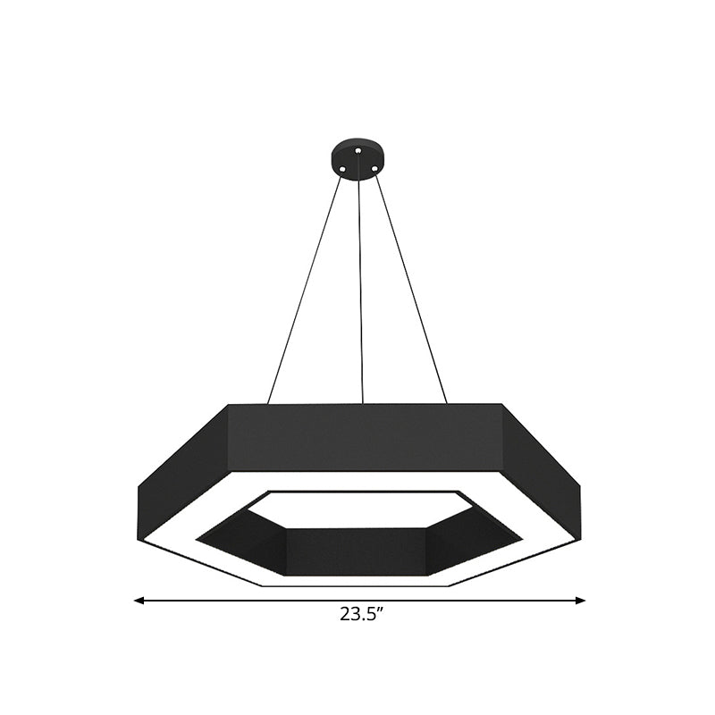 Modern Black Hexagonal Led Pendant Light