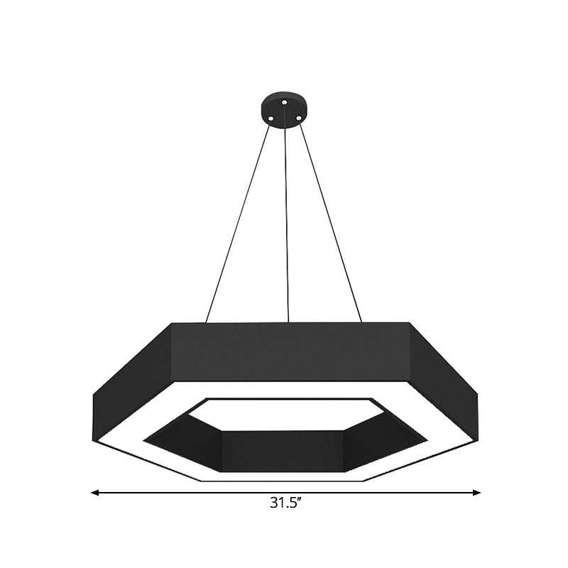 Modern Black Hexagonal Led Pendant Light