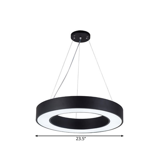 Avery’s Airy Ambiance: Minimalist Black Hoop Pendant Light Lighting