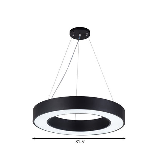 Avery’s Airy Ambiance: Minimalist Black Hoop Pendant Light Lighting