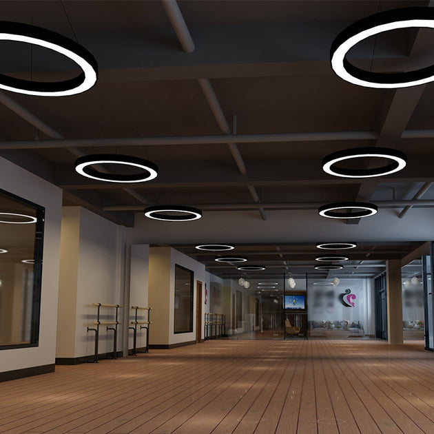 Circle Led Pendant Light Kit: Minimalist Elegance Meets Modern Functionality Black / 16’