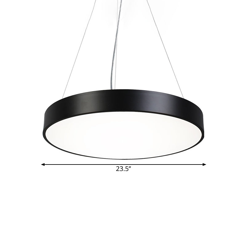 Hayden Modern Black Round Plate Pendant Lamp: A Touch Of Sophistication With Led Light