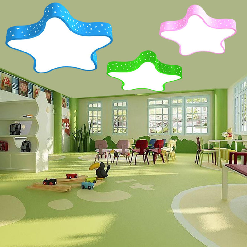 Dazzling Starry Night For Kids: Dimmable Led Ceiling Light Blue