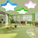 Dazzling Starry Night For Kids: Dimmable Led Ceiling Light Blue