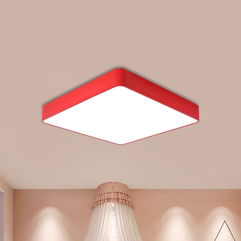 Cheerful Square Light For Kids’ Rooms: Led Flush Mount Fixture