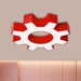 Charlie’s Gear Ceiling Light: Fun And Functional Red