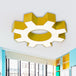 Charlie’s Gear Ceiling Light: Fun And Functional Yellow