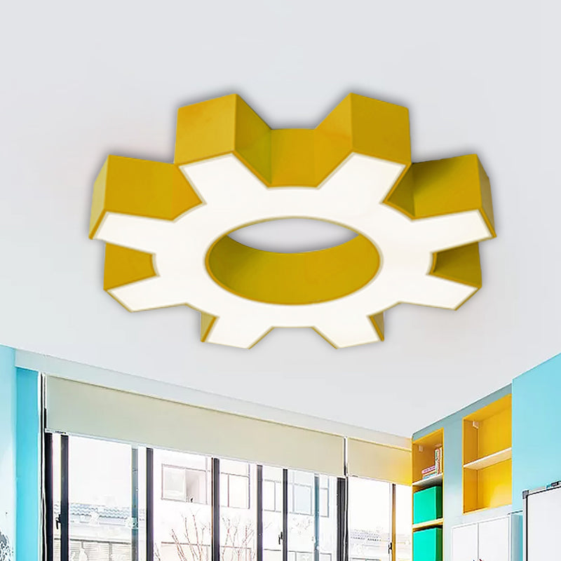 Charlie’s Gear Ceiling Light: Fun And Functional Yellow