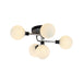 Modern Elegance: Glass Globe Semi - Flush Mount Ceiling Light