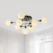 Modern Elegance: Glass Globe Semi - Flush Mount Ceiling Light