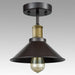 Morgan Meets Modern Functionality: Black Conic Semi - Flush Ceiling Light