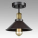 Morgan Meets Modern Functionality: Black Conic Semi - Flush Ceiling Light