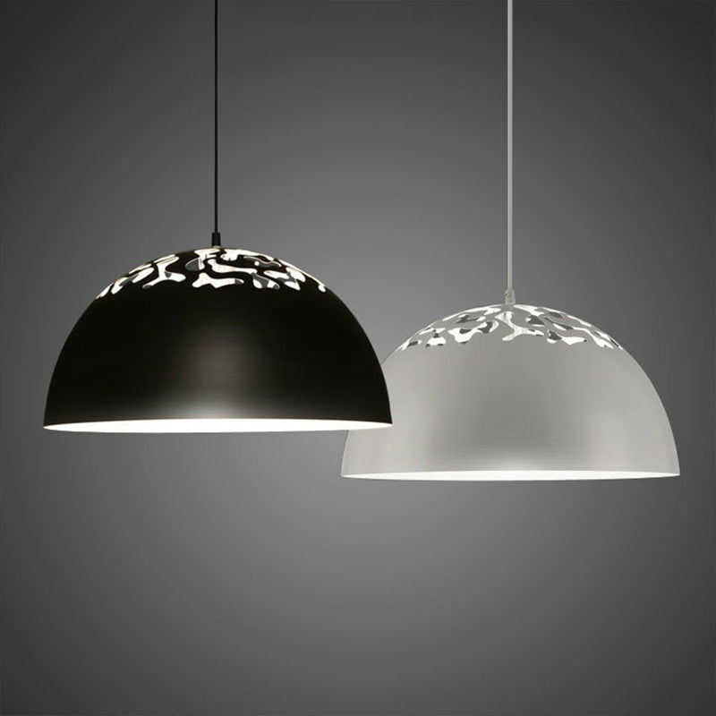 Delilah Modern Dome Pendant Lamp: A Touch Of Industrial Chic Black / 14’