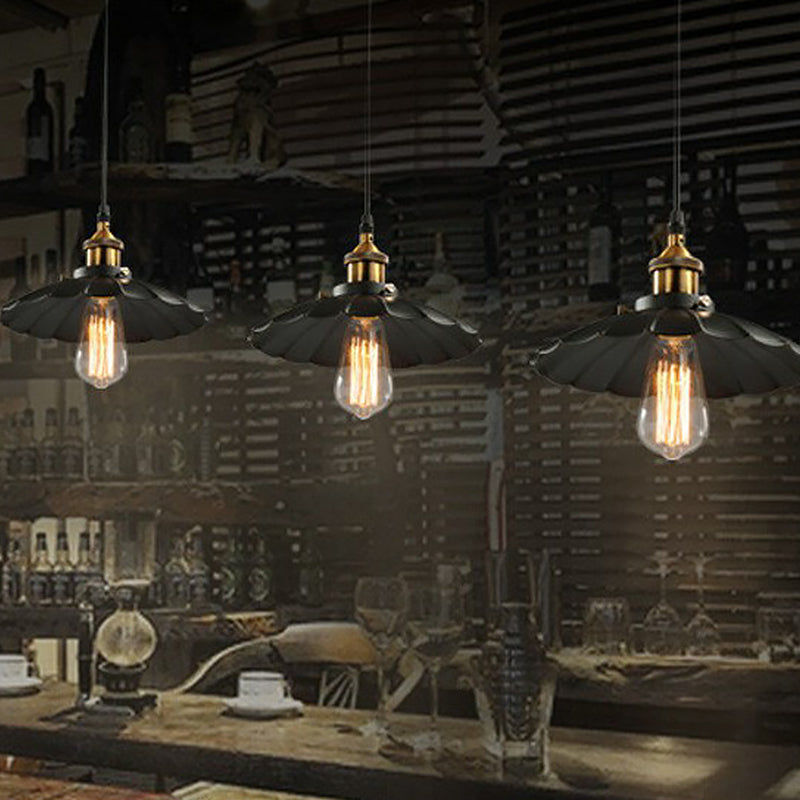 Embrace Industrial Charm With A Floral Touch: The Black Shade Pendant Lamp