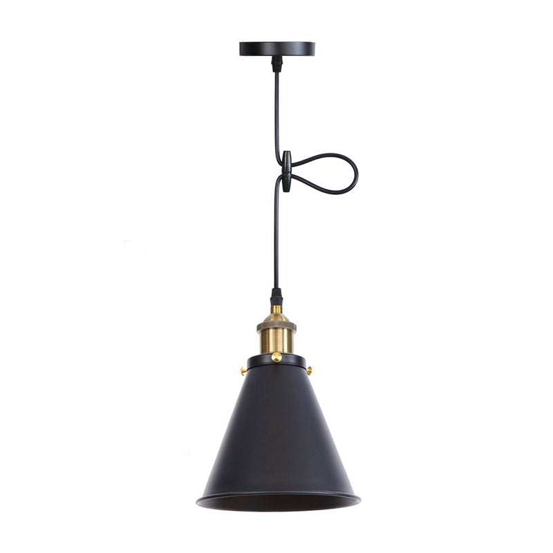 Hunter - Horn Shaped Pendant Light In Various Finishes Black - Gold