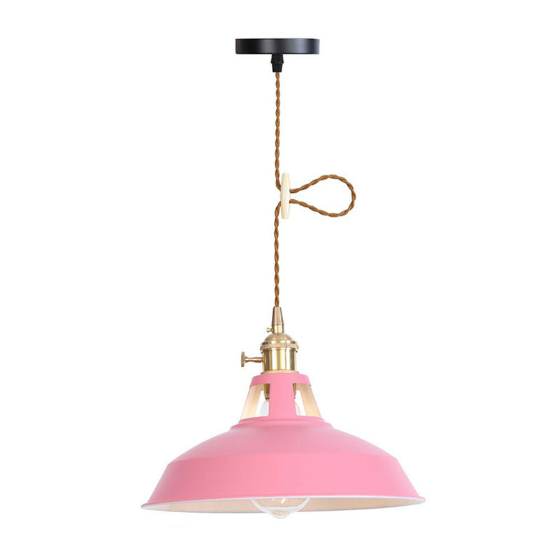 Peyton Nordic Barn Pendant Light (Pink/Blue/Green) Pink / B