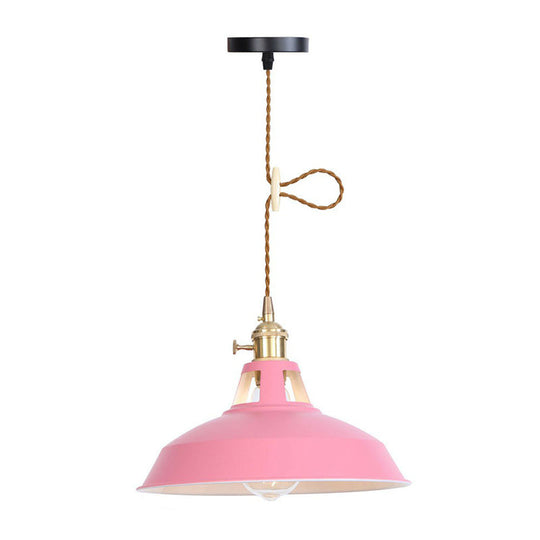 Peyton Nordic Barn Pendant Light (Pink/Blue/Green)