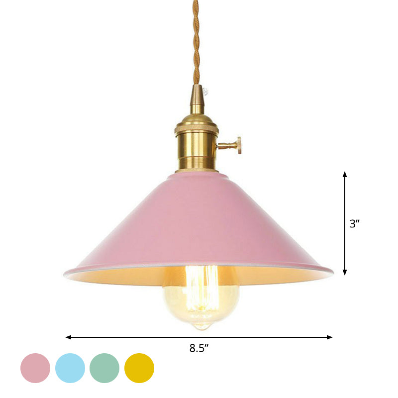 Peyton Nordic Barn Pendant Light (Pink/Blue/Green)