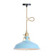 Peyton Nordic Barn Pendant Light (Pink/Blue/Green) Blue / B