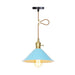 Peyton Nordic Barn Pendant Light (Pink/Blue/Green) Blue / A