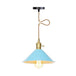 Peyton Nordic Barn Pendant Light (Pink/Blue/Green) Blue / A