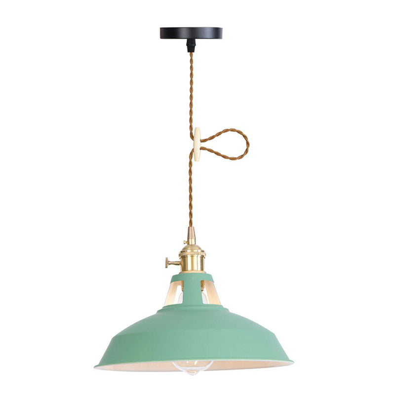 Peyton Nordic Barn Pendant Light (Pink/Blue/Green) Green / B