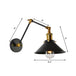 Kaylee Industrial Swing Arm Wall Lamp For Bedroom (Black/White & Brass)