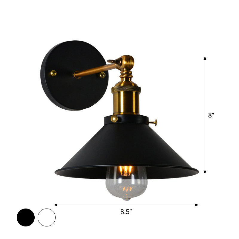 Customizable Charm: The Countryside Metal Cone Wall Lamp Wall Lamp