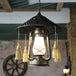 Ashley Rustic Elegance: Bronze Pendant Lamp With Cream Glass Shade Lighting