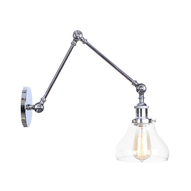 Embrace Industrial Flair And Focused Illumination: The Adjustable Swing Arm Wall Light Chrome / D