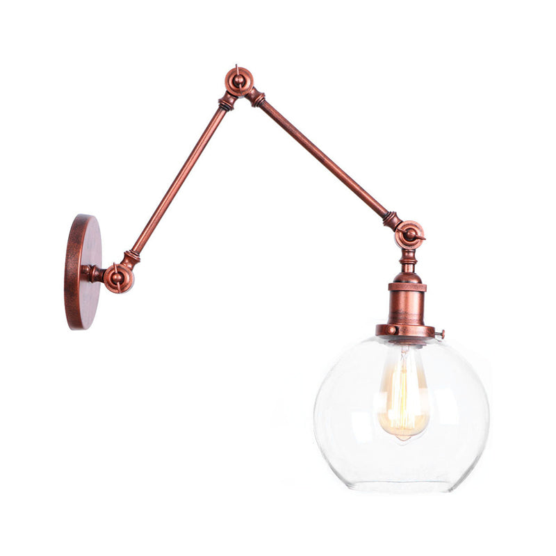 Embrace Industrial Flair And Focused Illumination: The Adjustable Swing Arm Wall Light Rust / B