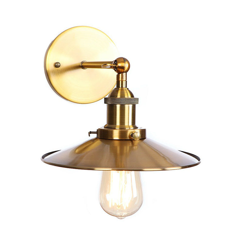 Embrace Industrial Versatility: The Adjustable Wall Sconce With Selectable Shade Brass / C Wall