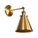 Embrace Industrial Versatility: The Adjustable Wall Sconce With Selectable Shade Brass / E Wall