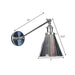 Camille Adjustable Chrome Swing Arm Wall Lamp (Saucer/Horn Shape) Wall Light