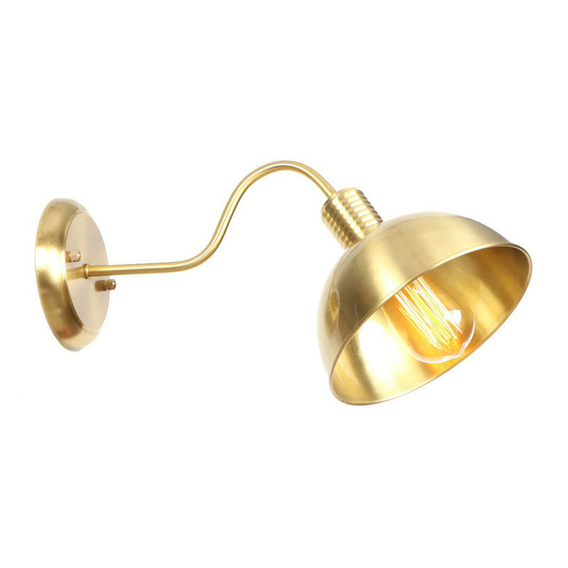 Parker Adjustable Brass Gooseneck Reading Lamp / A