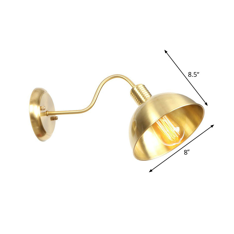 Parker Adjustable Brass Gooseneck Reading Lamp