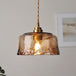 Margaux’s Rustic Dining Room Pendant Lamp - Amber Alabaster Glass In Brass Finish Pendant Light