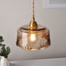 Margaux’s Rustic Dining Room Pendant Lamp - Amber Alabaster Glass In Brass Finish Pendant Light