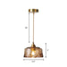 Margaux’s Rustic Dining Room Pendant Lamp - Amber Alabaster Glass In Brass Finish Pendant Light